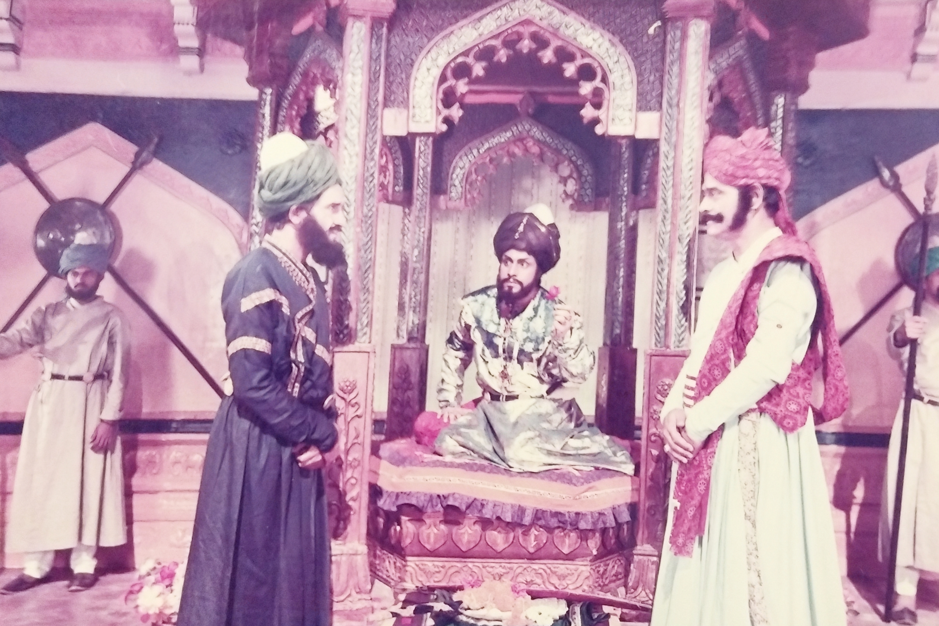 Grand historical period drama stage setting
